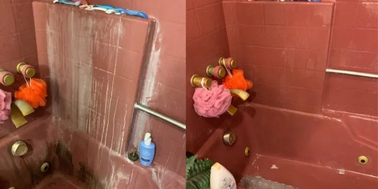 Before and After Shower Cleaning