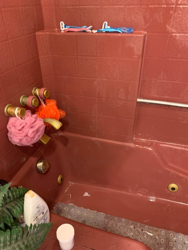 Deep cleaned bathroom shower